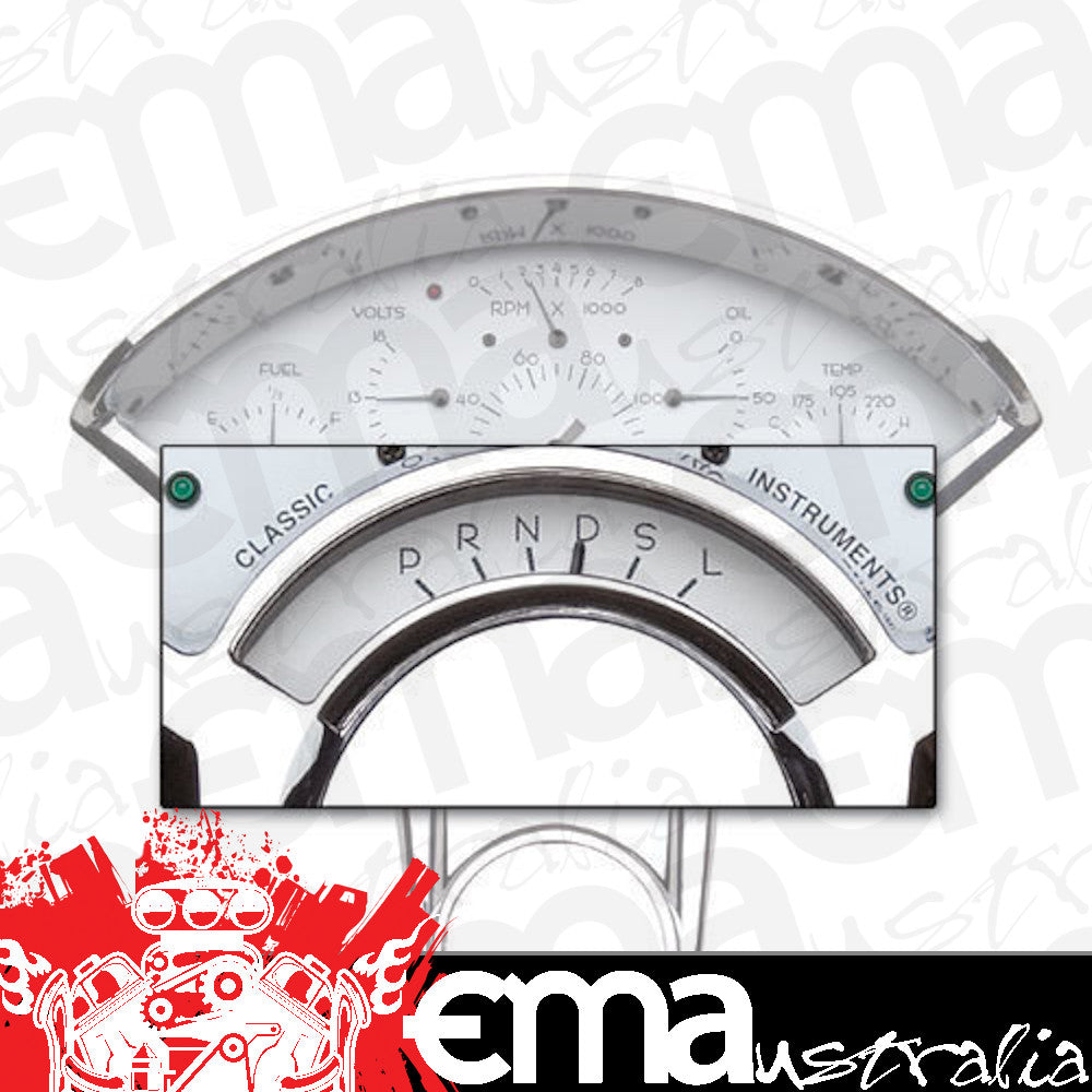 Bellara 55 - 56 Chevy Overdrive Gear Indicator Gauge Insert Kit White Suit CIBE01WW Dash Package CIBE06W