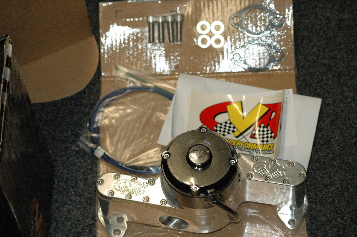 CVR CVR6554CL Chev Big Block Billet Electric Water Pump 55gpm Clear Anodised