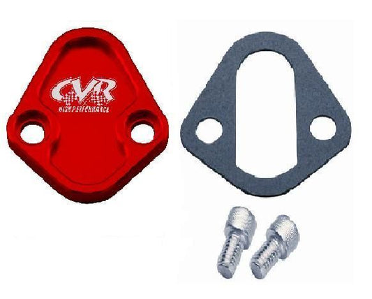 CVR CVRBOP64R Holden 6 Chev BB Chrysler Ford Fuel Pump Block Off Plate Red