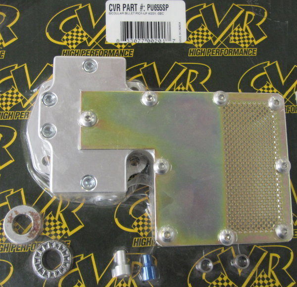 CVR CVRPU655SP Chev SB Billet Pickup Assembly Converts Pump to Bottom Feed