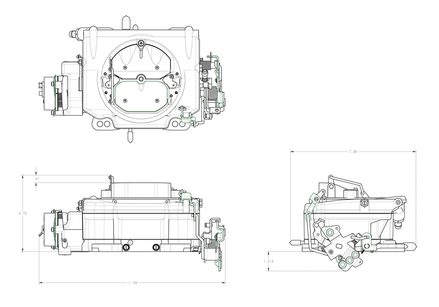 Demon D1904BK Demon 750 Cfm Street Demon Carburetor Shadow Black Ceramic Elec Choke