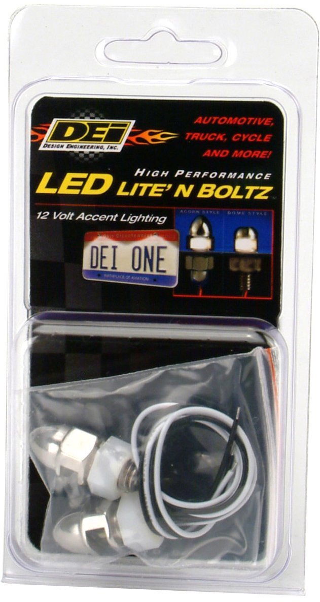 DEI Design Engineering DEI030311 Lite n Bolts license plate kit acorn Polished 2pk