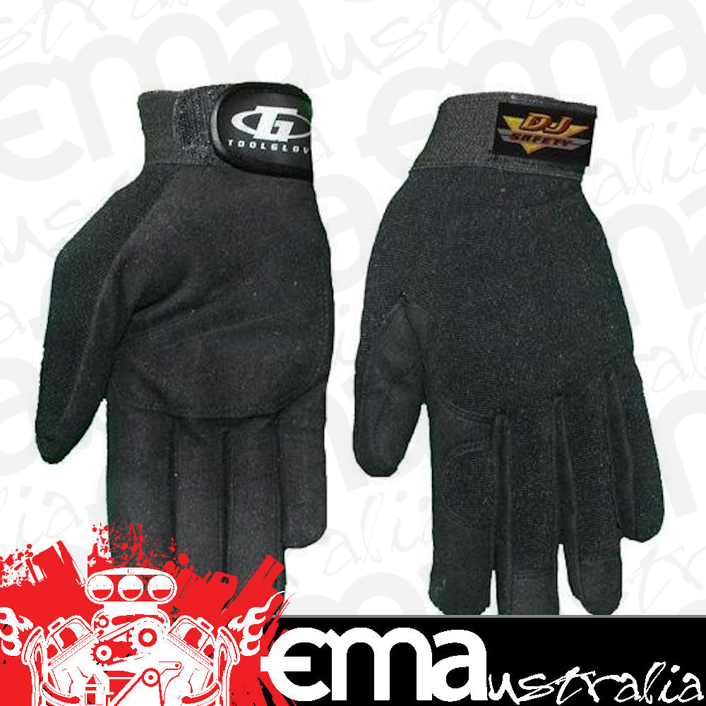 DJ Safety DJ025139 - Black Medium Mechanics/Crew GlOves