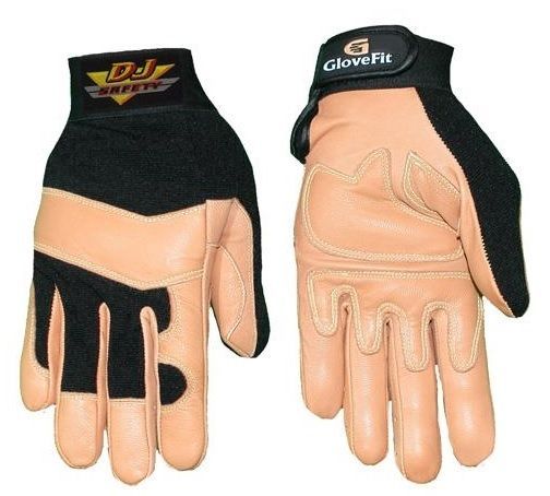 DJ Safety DJ025249 Goatskin Leather Mechanics/Crew GlOves Heavy Duty Men'S Large