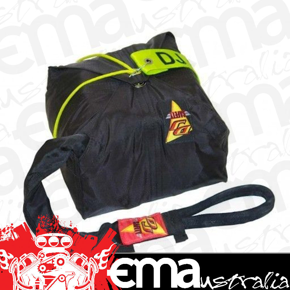 DJ Safety DJ851252 130Mph - 180Mph Black Parachute Drag Racing Dj 851252