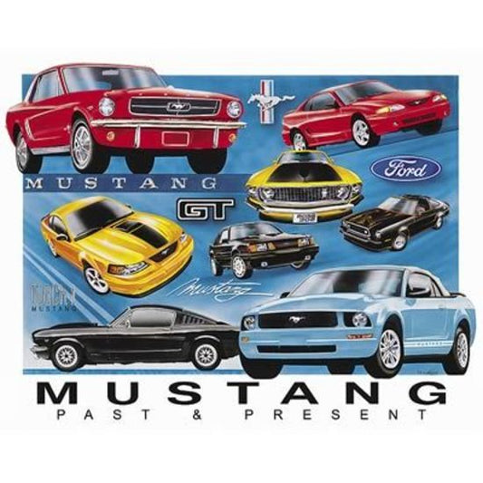 Deleted Items DSP-1272 Mustang Chronology Metal Sign 16" x 12.5"