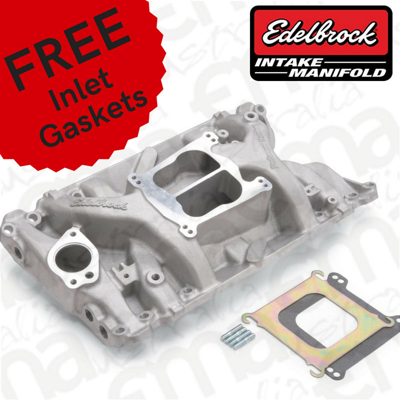 Edelbrock ED2194 Holden 253-308 V8 Performer Dual Plane Manifold w/ FREE Gaskets