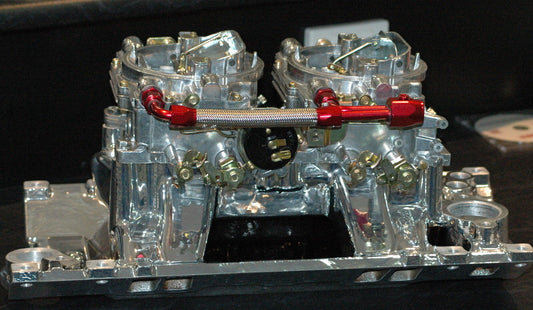 Edelbrock Edelbrock-EMAKIT Edelbrock Dual Quad Endurashine Intake & Carburetor Kit + Hardware Chev Vortec