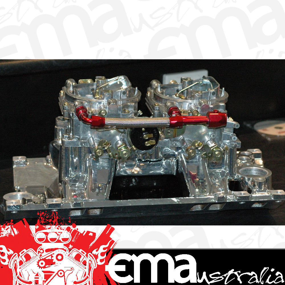 Edelbrock Edelbrock-EMAKIT Edelbrock Dual Quad Endurashine Intake & Carburetor Kit + Hardware Chev Vortec