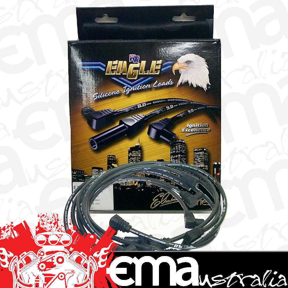 Eagle ELE118005BK 11mm Eliminator Series III Lead Set - Black Universal V8 Set w/ STD Cap 90¶­ Distributor & 90¶­ Spark Plug