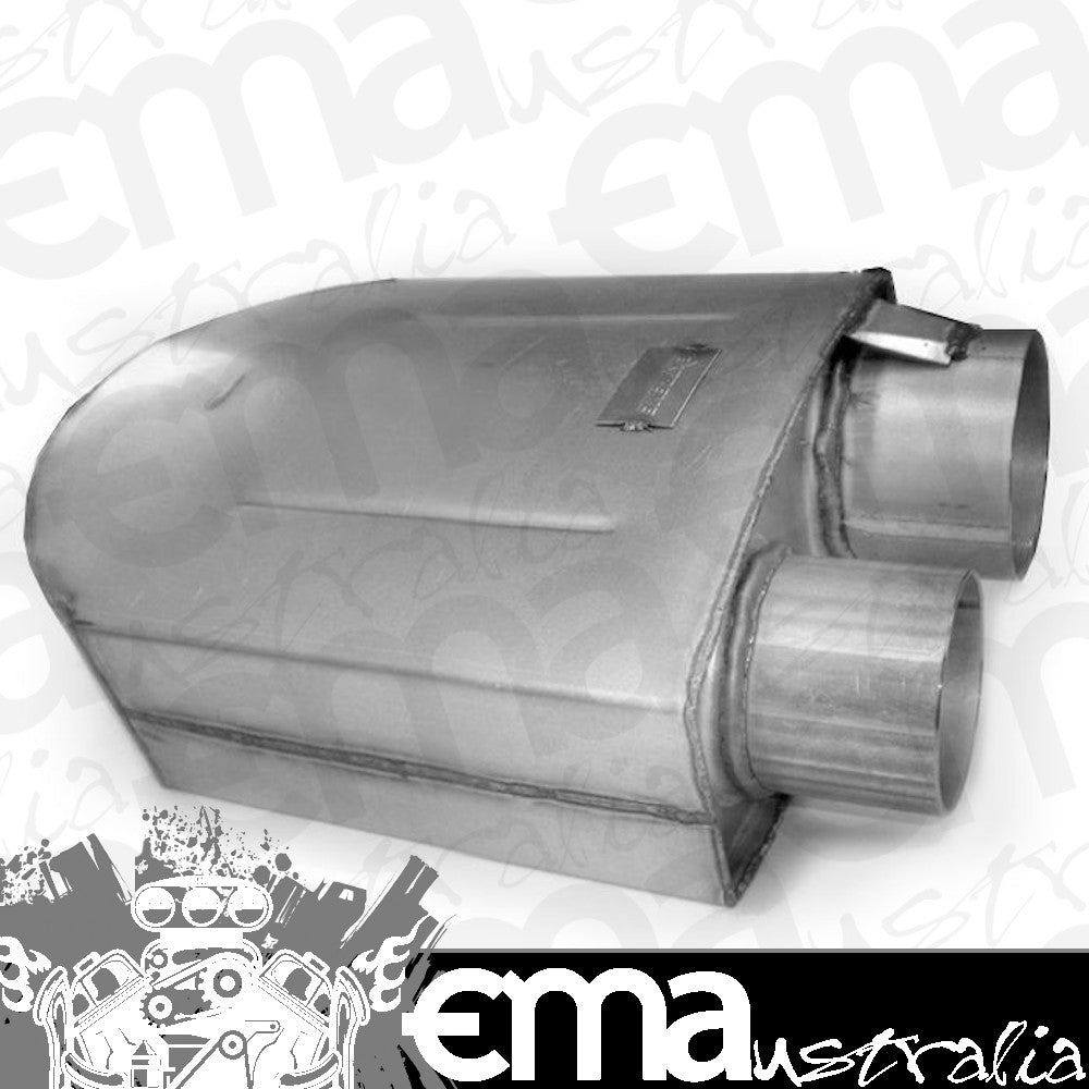 Extreme Mufflers EX-6014-3530 180 Rectangular Racing Muffler 3.5 In 3.0 Out