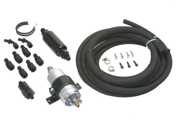 Fitech FIF40005 Fitech Go Efi Fuel Delivery Kit w/ 255Lph Inline Pump For Up To 600Hp