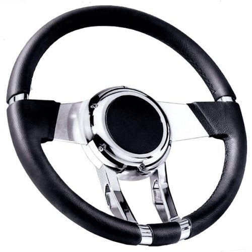 Flaming River FR20150 Black Waterfall Steering Wheel 13.8" Dia 6 Bolt