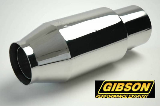 Gibson GIB110001 Bullet Marine Mufflers Polished Stainless 4" Inlet/5" Outlet