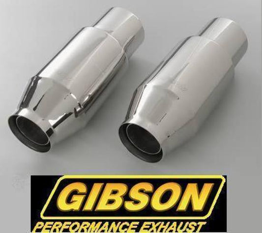 Gibson GIB110003 Bullet Marine Mufflers Polished Stainless 4.5" Inlet/5" Outlet