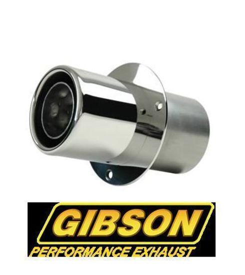 Gibson GIB310002 4" Marine Power Tip Mufflers Transom Mount Polished Stainless