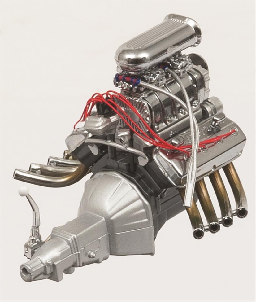 Glide Engineering GLCGMP18840 Blown 392 Hemi Drag Engine & Transmission Diecast 1:18 Scale