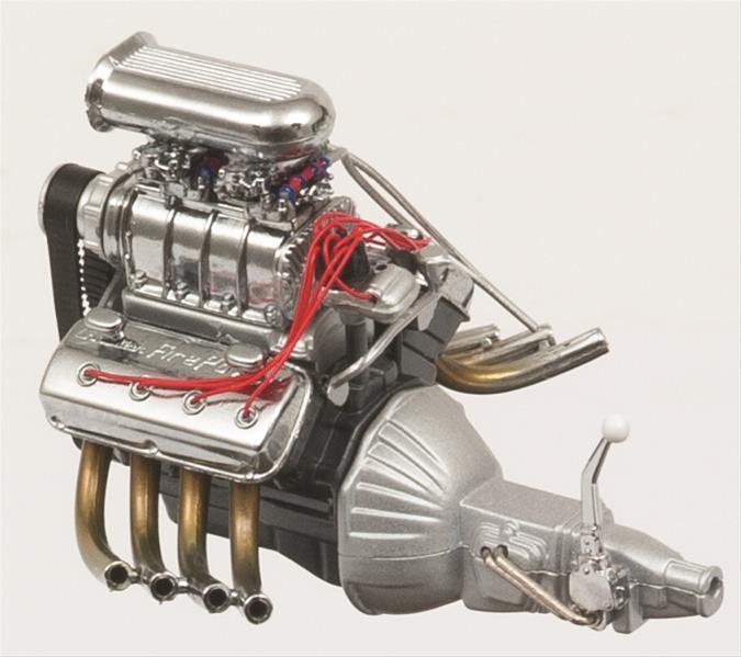 Glide Engineering GLCGMP18840 Blown 392 Hemi Drag Engine & Transmission Diecast 1:18 Scale