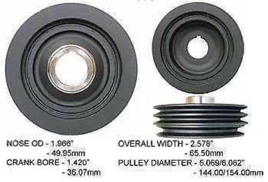 Powerbond HB1395-N Oem Style Balancer Mitsubishi Pajero 3.2L Turbo Diesel 4M41