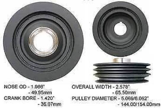 Powerbond HB1395-N Oem Style Balancer Mitsubishi Pajero 3.2L Turbo Diesel 4M41
