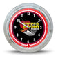 Hooker HO-10150HKR Neon Clock 14.5" Dia. Red Neon Aa Battery Not Included