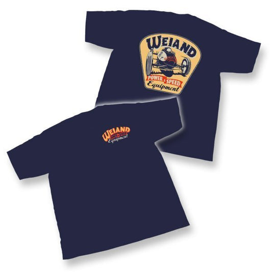 Weiand HO10002-Power & Speed Retro T-Shirt Navy Blue