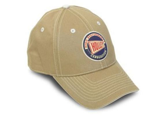 Ball Cap Cotton Holley High Performance Carburetion Logo Khaki Clasp Each