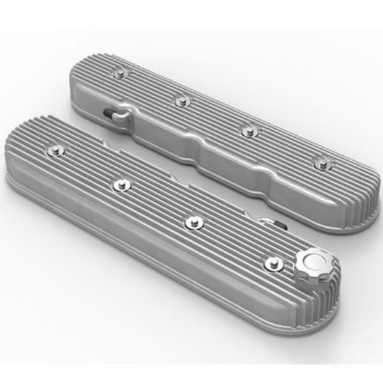 VALVE COVER TALL LS VINTAGE FINNED NATURAL FINISH