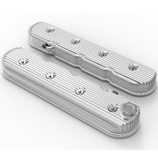 VALVE COVER TALL LS VINTAGE FINNED POLSHED FINISH