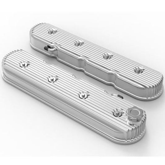 VALVE COVER TALL LS VINTAGE FINNED POLSHED FINISH