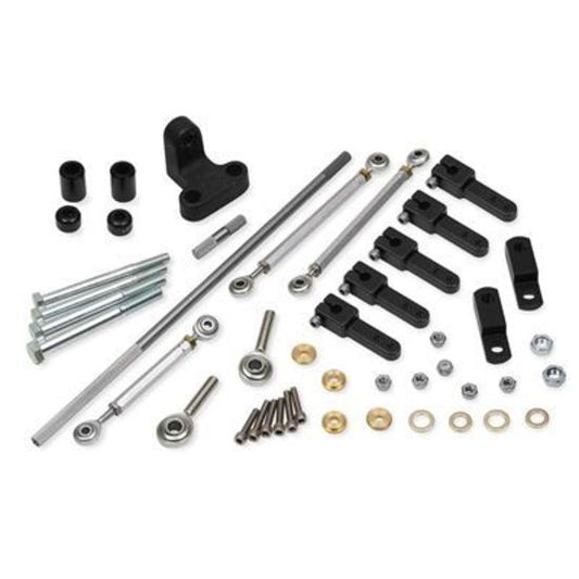 Throttle Linkage Kit Hi-Ram Dual Quad Side Mount Ford Small Block Cleveland Kit