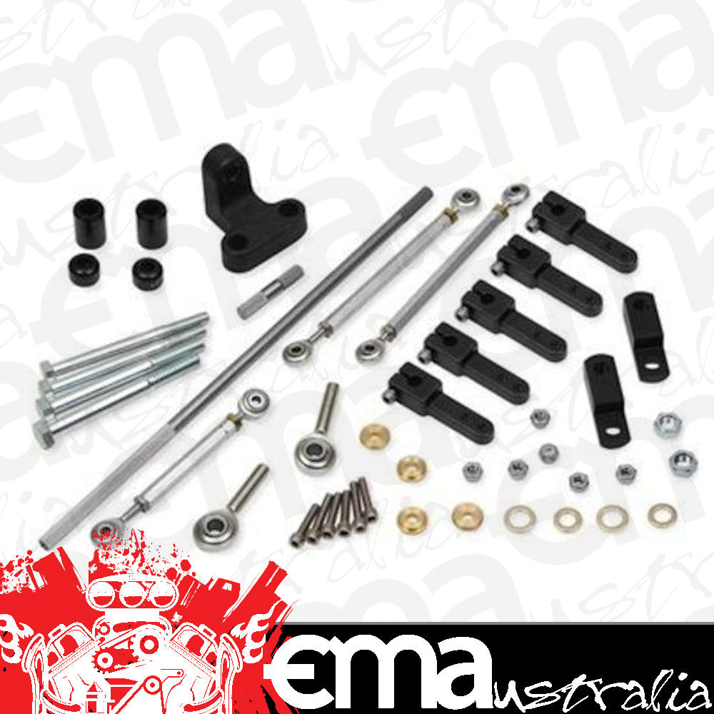 Throttle Linkage Kit Hi-Ram Dual Quad Side Mount Ford Small Block Cleveland Kit