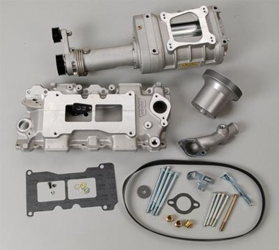 Supercharger System Roots 142 Series Satin Chevy 5.7L Kit