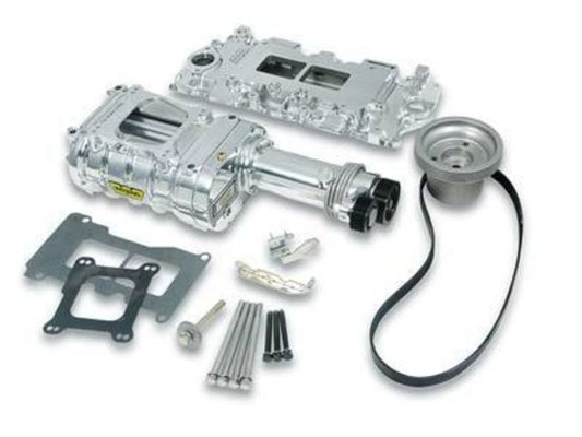 Supercharger System Roots 142 Series Polished Chevy Small Block Kit