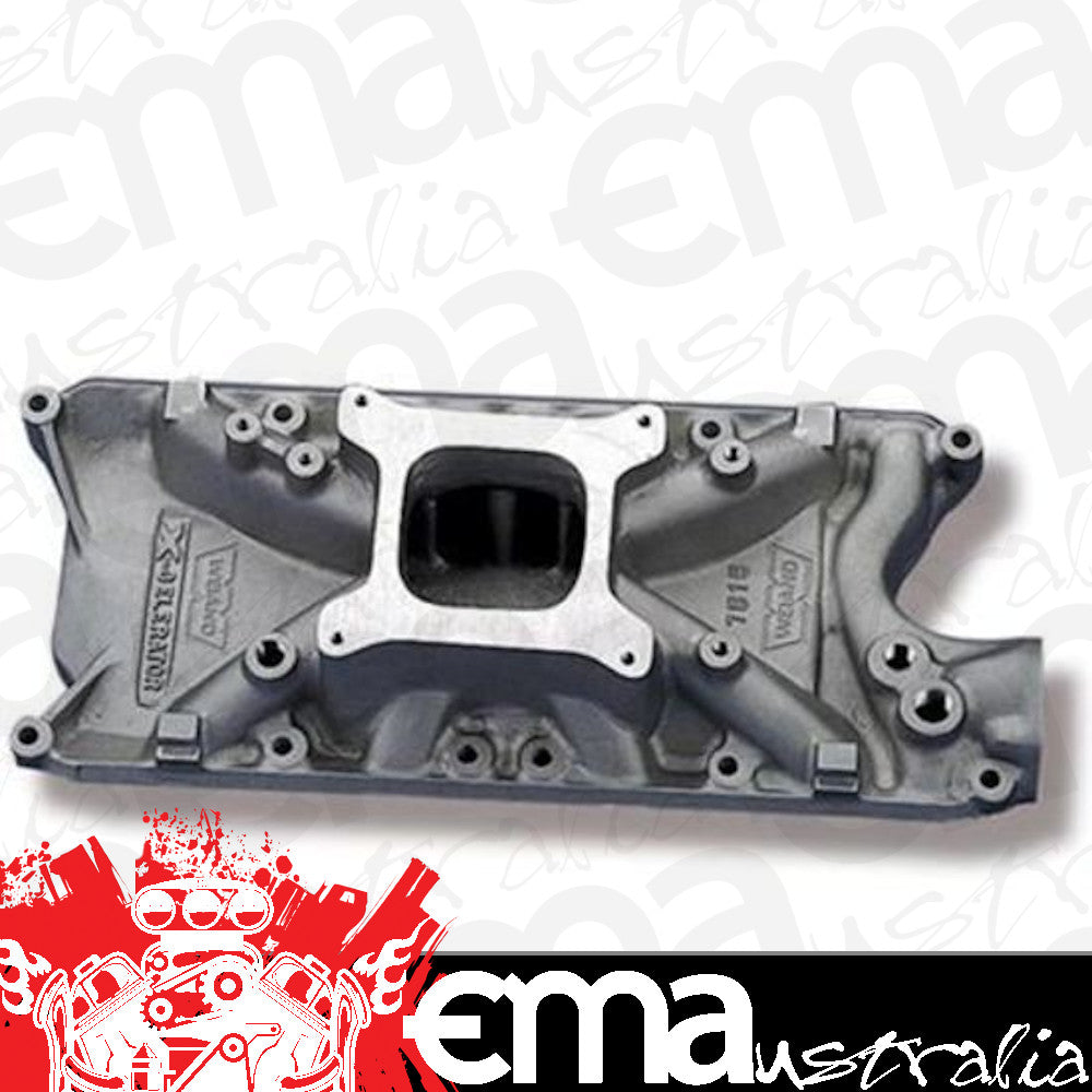 Intake Manifold X-CELerator Single Plane Aluminum Natural Square Bore Ford 221-302 Each