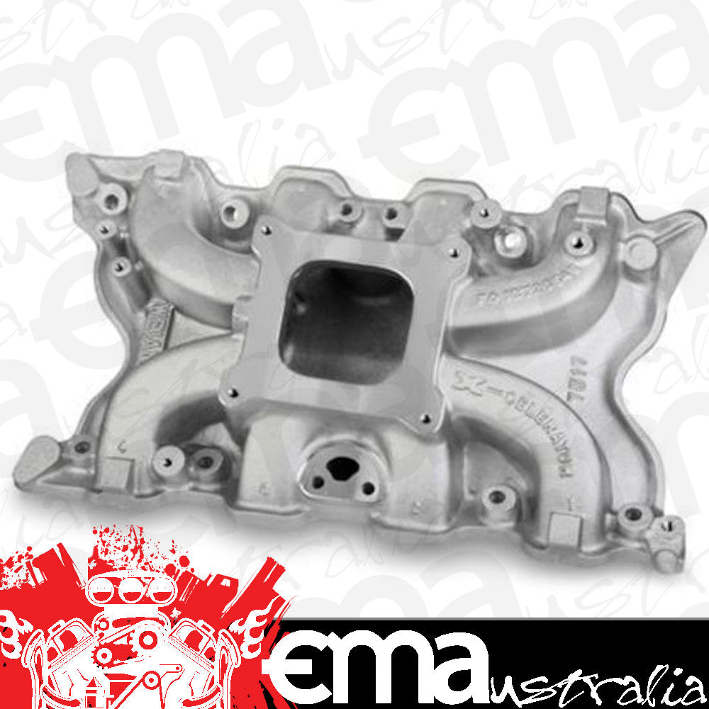 Intake Manifold X-CELerator Single Plane Aluminum Natural Square Bore Ford 351C 4V Each