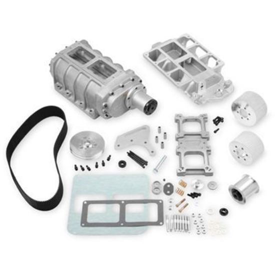 Supercharger System 6-71 Series Satin 8mm Pitch 11 Percent Underdrive Chevy Small Block Kit