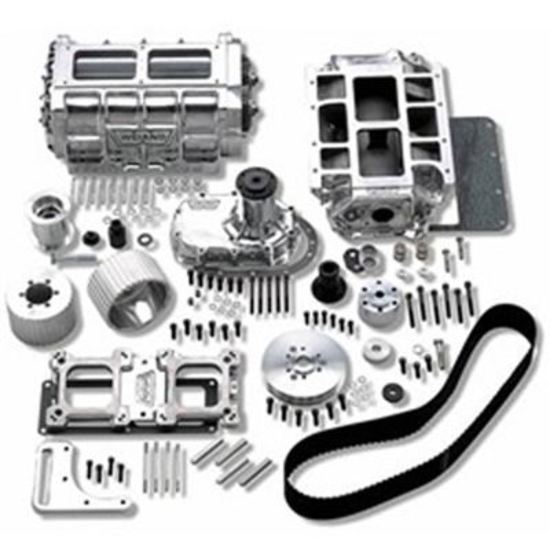 Supercharger System 6-71 Series Polished 8mm Pitch 11 Percent Underdrive Chevy Small Block Kit