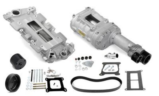 Supercharger System Roots 144 Series Satin Chevy Small Block Kit