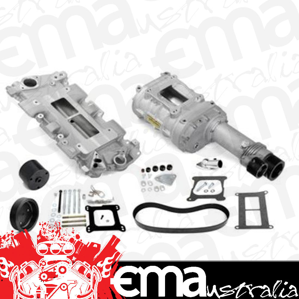 Supercharger System Roots 144 Series Satin Chevy Small Block Kit