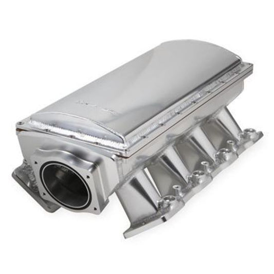 Hi-Ram Fabricated Intake Manifold 90mm Race Series LS1/2/6 w/ removable topTB spacer and Fuel Rail kit Silver w/ Sniper EFI logo