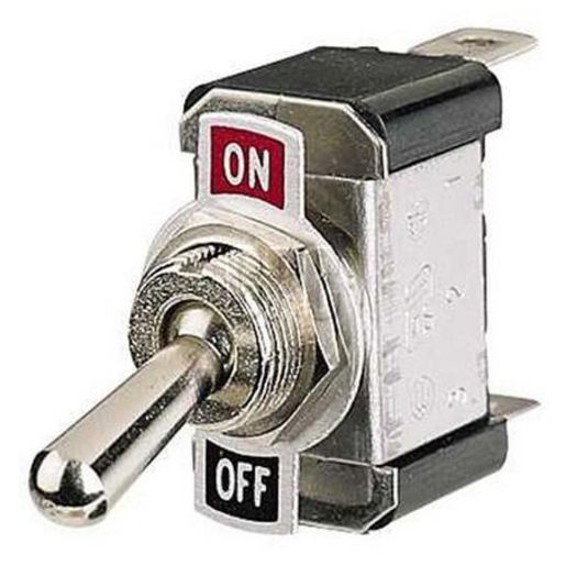 Narva 60060 Metal Toggle Switch Off/On Spst Contacts Rated 20A At 12V