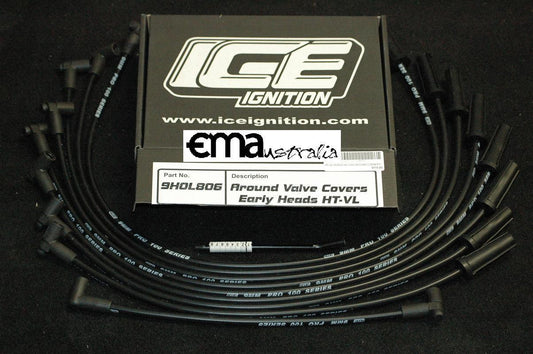 Ice Ignition ICE-9HOL806 9mm Leads Holden Ht-Vl V8 180¶ø Plug 90¶ø