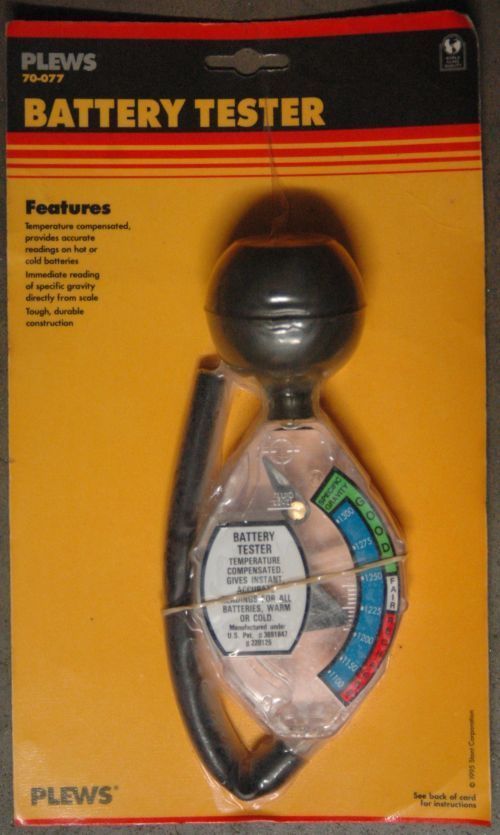 Plews Tools 70-077 Battery Tester - Nos
