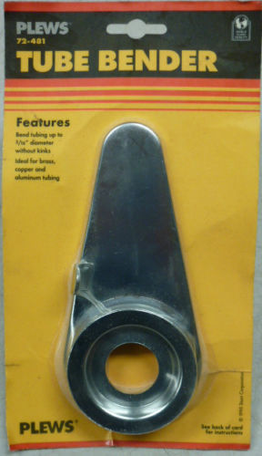 Plews Tools 72-481 Tubing Bender For Up To 5/16" Brass Copper & Aluminum - Nos