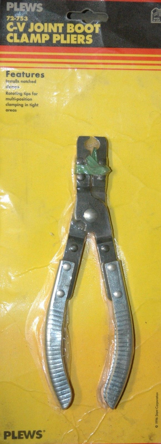 Plews Tools 72-753 C-V Joint Boot Clamp Pliers - Nos