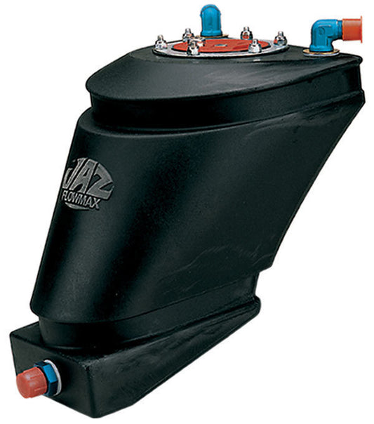 Jaz Products JAZ240-202-NF 2 Gallon Flow Max Poly Fuel Cell Black No Foam 1 X -10an Oulet 1 X -8an Return 1 X -8an Rollover Vent