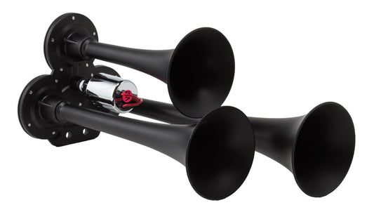 Kleinn KLN-130-1 Compact Triple Train Air Horns Black XCR 2.0 Zinc