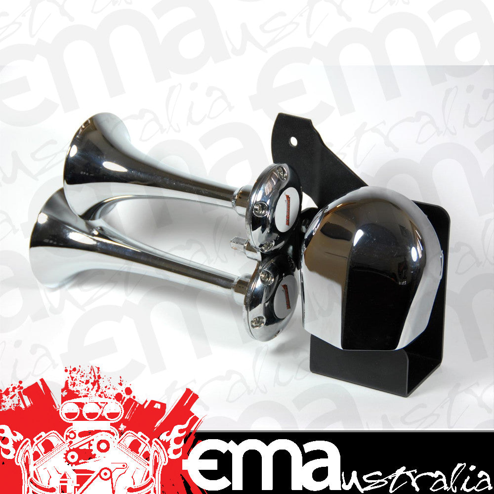 Kleinn Harley-Davidson KLN-HOGKIT-1 Dual Air Horn Kit 12 V 132 dB Chrome