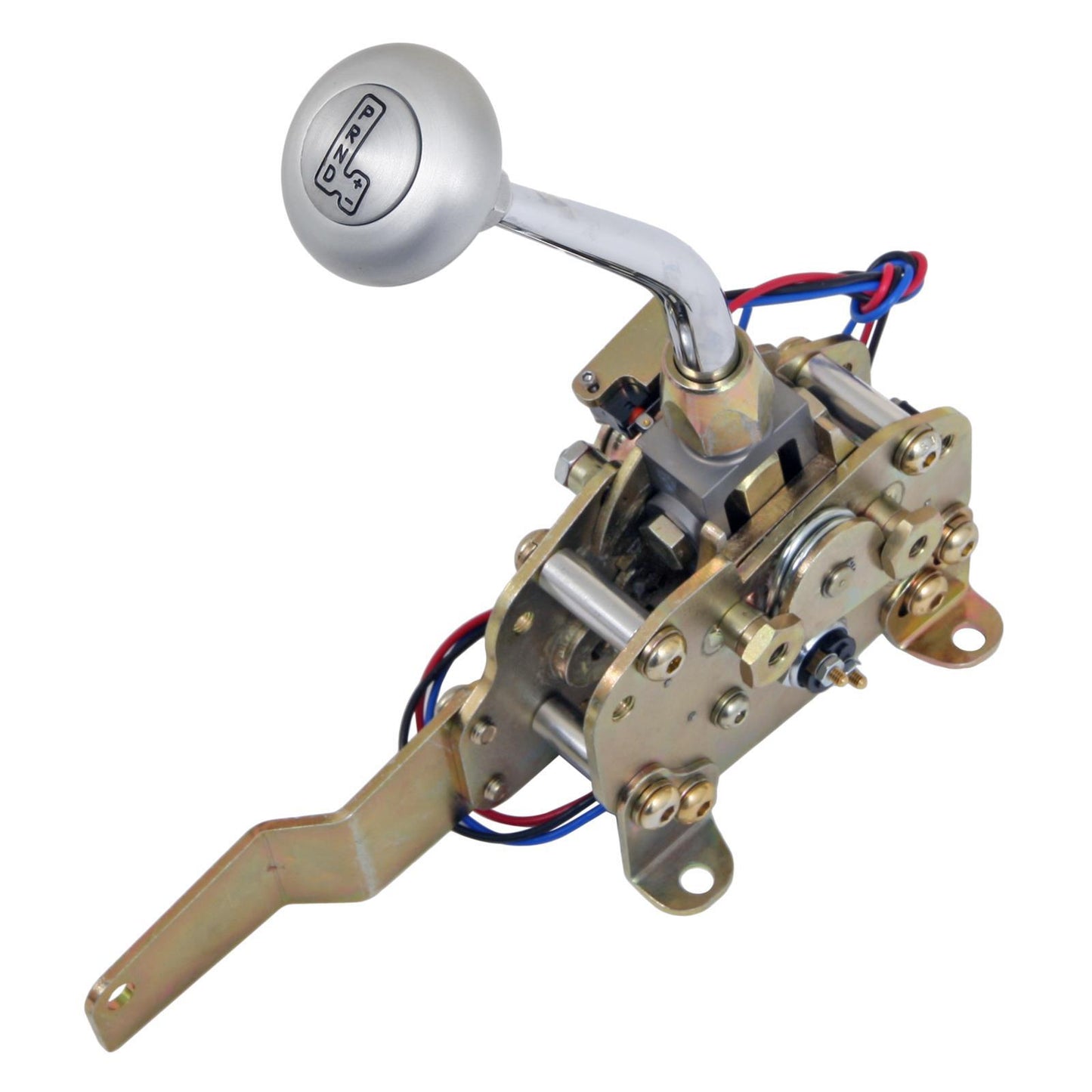 Lokar LK-ES6L80EM   Gm 6L80 Electronic Sport Shifter Automatic 8" Single Bend Chrome Stick Original Brushed Mushroom Knob